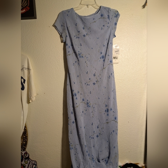 All That Jazz Jc Penney Size7/8 Nwt Floral Blue Dress - Picture 1 of 9